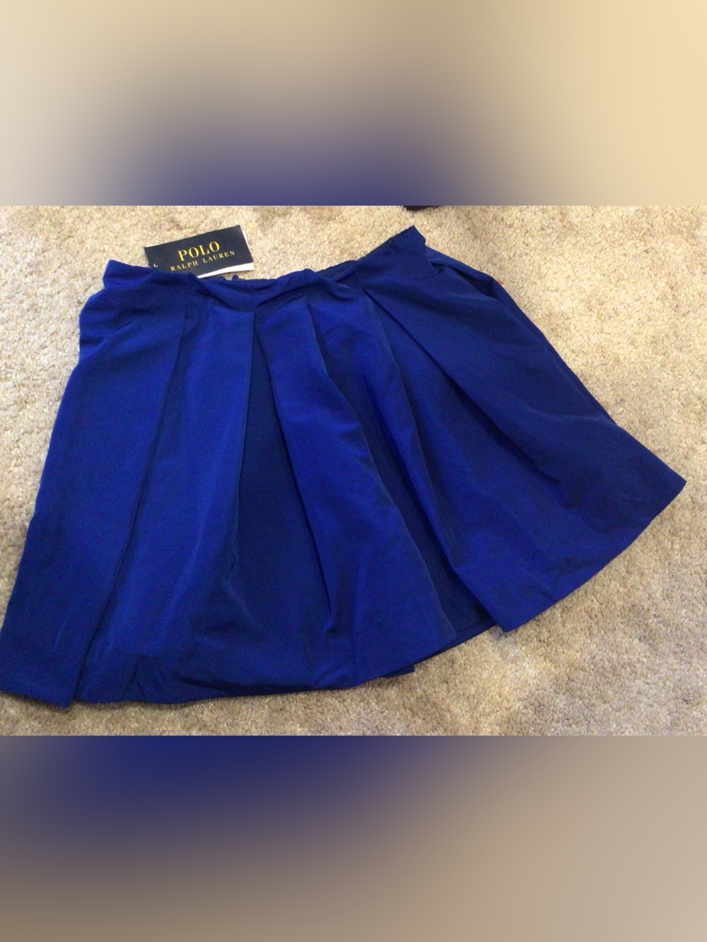 Polo by Ralph Lauren Girls Royal Blue Pleated Skirt. Size 10